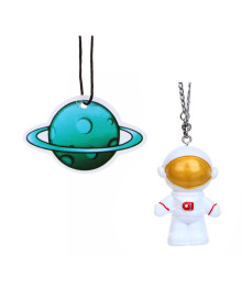 Подвеска на зеркало заднего вида, космонавт, золото