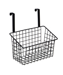 Корзинка подвесная для кухонных шкафов, 25,5х14,5х27см, металл, черный цвет