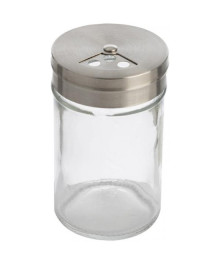 Солонка/перечница SPEZIA, объем 90 мл с регулируемой крышкой (стекло, нерж.сталь)