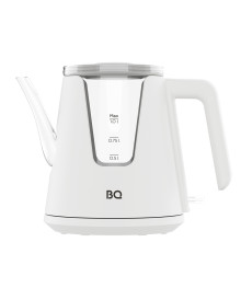 Чайник BQ-KT0046DW Белый, стекло (с носиком, двойные стенки, 1л, 2200Вт, диск)