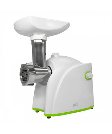 Эл мясорубка BQ MG1002 Белый-зелёный (1400 Вт, реверс, овощерезка 3 барабана)