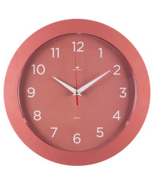 Часы настенные СН 3125 - 006 круг d=31см, корпус тёмно-розовый "Классика" (10)