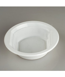 Тарелка суповая 500мл прозрачная РР белая ЕВРО (уп50./1500) (65331)