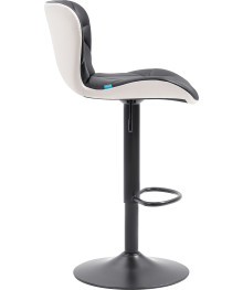 Стул барный Geneva черн/бел ,класс 1, PU DEFENDER