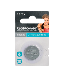 Бат CR-2025 GoPower BL1 Lithium 3V (1/50/2000)