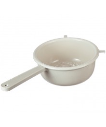 Дуршлаг с ручкой диам 20 см пластик Белый ротанг 1130Мбр (26/уп)Ситечки оптом с доставкой оптом. Купить друшлаг оптом с доставкой по России