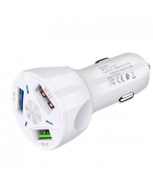 Переходник авто прикуривателя TDS TS-CAU32 Белый (3 гнезда USB, QC3.0, 7000mA) с доставкой по Дальнему Востоку. Большой каталог авторазветвителей оптом со склада в Новосибирске.