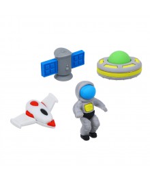 Ластик фигурный в форме космических фигурок, 4 дизайна, ТПР