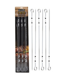 Шампуры набор 6 шт ECOS ZDBQ-34 6 шт, хром.сталь, р-р 550*10мм