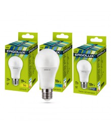 Эл. лампа светодиодная Ergolux LED-A60-17W-E27-6K (ЛОН 17Вт E27 6500K 172-265В,аналог 155 Вт)нецк, Ленинск-Кузнецк, Барнаул, Горно-Алтайск, Бийск и др. Большой каталог светодиодных ламп оптом.