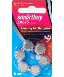 Батарейка для слуховых аппаратов Smartbuy A675-6B (60/3000) (SBZA-A675-6B)