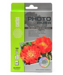 Ф/бум для стр принт Cactus CS-GA618025 10x15/180г/м2/25л./белый глянцевое для струйной печатиму Востоку. Купить фотобумагу для принтера оптом по низкой цене - большой каталог, выгодный сервис.