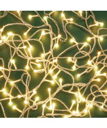 Эл.гирл. СНОУ БУМ ьюн 10м, 120LED, цветной диод, шампань, 8 реж., ПВХ прозрачный, 220В