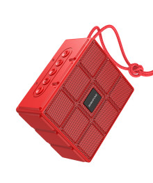 Колонка портативная с BLUETOOTH BOROFONE BR16, 5W, 1200mAh, 100х84х47 мм, красный (80)