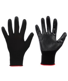 Перчатки садовые INBLOOM с нитриловым полуобливом, 10 размер, 23.5см, 30г