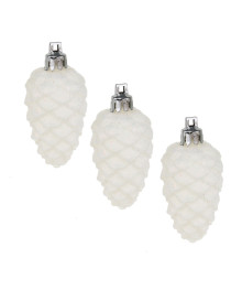 Набор декоративных украшений "Шишки" 3шт, 3,5х7,5см, пластик