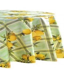 Клеенка GRACE NJ-443-2 пвх-нетканая основа, апельсины на зеленом, 1,37х25м (+-3см)