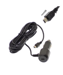 Шнур питания в прикуриватель TDS TS-CAU60 (3.5м, 12-24В, miniUSB+Type-C PD20W)