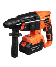 Перфоратор ЕРМАК бесщеточный на АКБ 20В, 4,0А Li-ion (1шт), з/у, 3 режима, SDS-Plus, 2.0 Дж