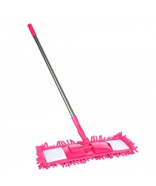Швабра с насадкой из микрофибры букли VETTA, ручка телескоп. 120см, нерж.сталь, NP-7212Востоку. Тряпка для пола оптом по низкой цене. Рыжий кот для уборки оптом со склада в Новосибриске.