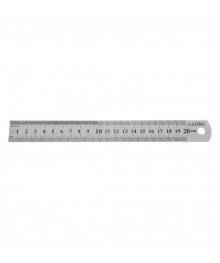Линейка стальная 20 см, в защитном чехле 12шт/уп