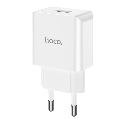 Блок пит USB сетевой  HOCO C106A, 1хUSB-А, 2.1А, Белый (36/216)