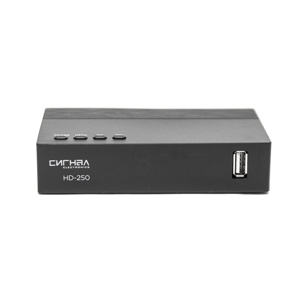 Цифровая TV приставка (DVB-T2) HD Сигнал HD-250 пластик, дисплей, WIFI-антенна