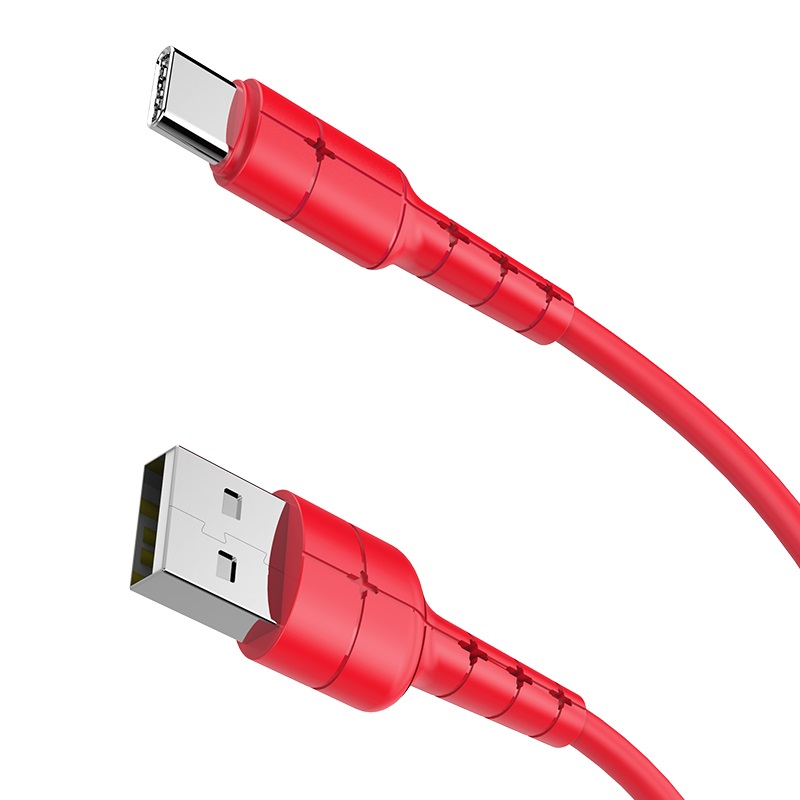 Кабель USB - TYPE C  HOCO X30 Star  1.2 метра, 2A, ПВХ, индикатор, красный