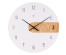 Часы настенные СН 3001 - 001 из металла и дерева, d=30 см, белый "Тройка" (10)