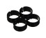 Кольца для шторок d 4,5 см, 12шт, пластик, черные