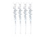 Набор декоративных украшений "Сосульки" 4 шт 15 см, пластик, голография