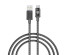 Кабель USB - TYPE C  BY ZINC, 36Вт, 1 м, 3A, нейлон, цинк. кон.,чёрный