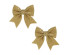 Набор бантов 11,5х13 см, 2 шт, полиэстер, золотой