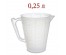 Кружка мерная пласт 250мл  (9523)я СВЧ в Новосибирске большой ассортимент. Посуда со склада для микроволновки купить в Новосибирске.
