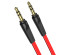аудио-кабель BOROFONE BL6 AUX Jack3.5 (M) - Jack3.5 (M)  1 метр, плоский, ТПЭ, красный