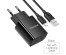 Блок пит USB сетевой  BOROFONE BA53A, 2хUSB-А, 2.1А + кабель (AM-8pin (Lightning), 1 м, черный