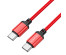 Кабель Type-С - Type-C Borofone BX87 Sharp 1 метр, 60W, 3A, нейлон, красный
