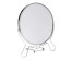 Зеркало настольное двустороннее с увеличением, сталь, стекло, диаметр 14,5см