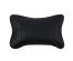 Подушка на подголовник косточка, компакт, 25x15см, экокожа, черный