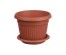 Кашпо для цветов Ливия 200мм 2,8л с поддоном  терракотовый 3019M  (уп/28шт)