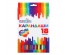 Карандаши 18 цветов шестигранные заточ., пластик, улучшенное письмо, в карт. коробке Clipstudio