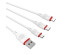 Кабель USB - 3в1 BOROFONE BX17 Enjoy AM-8pin (Lightning)/microBM/Type-C  1 метр, 2.4A, ПВХ, белый