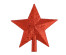 Наконечник на елку "Звезда" 13.5x14.5 см, глиттер, красный, пластик