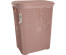 Корзина д/белья 65л 44х37х55см пудрово-розовая ASD040-P с крышкой (Турция)