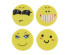 Ластик набор 4 штуки, в форме смайлов, 2,5см, ТПР, микс дизайнов