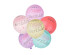 Шары воздушные 6 шт, 18" с узором, С Днем Рождения, микс цветов макарун